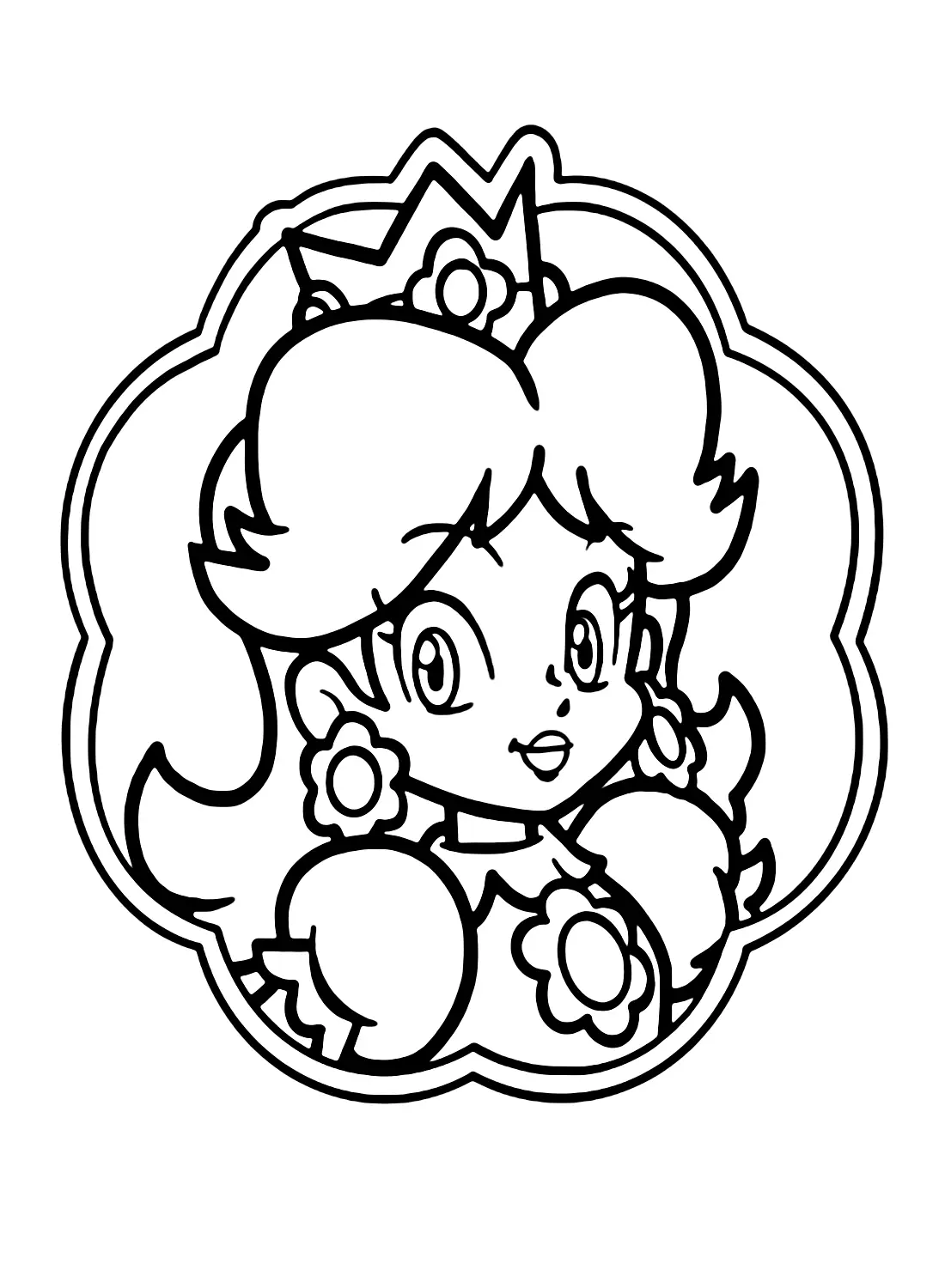 Princess Daisy Coloring Pages 19