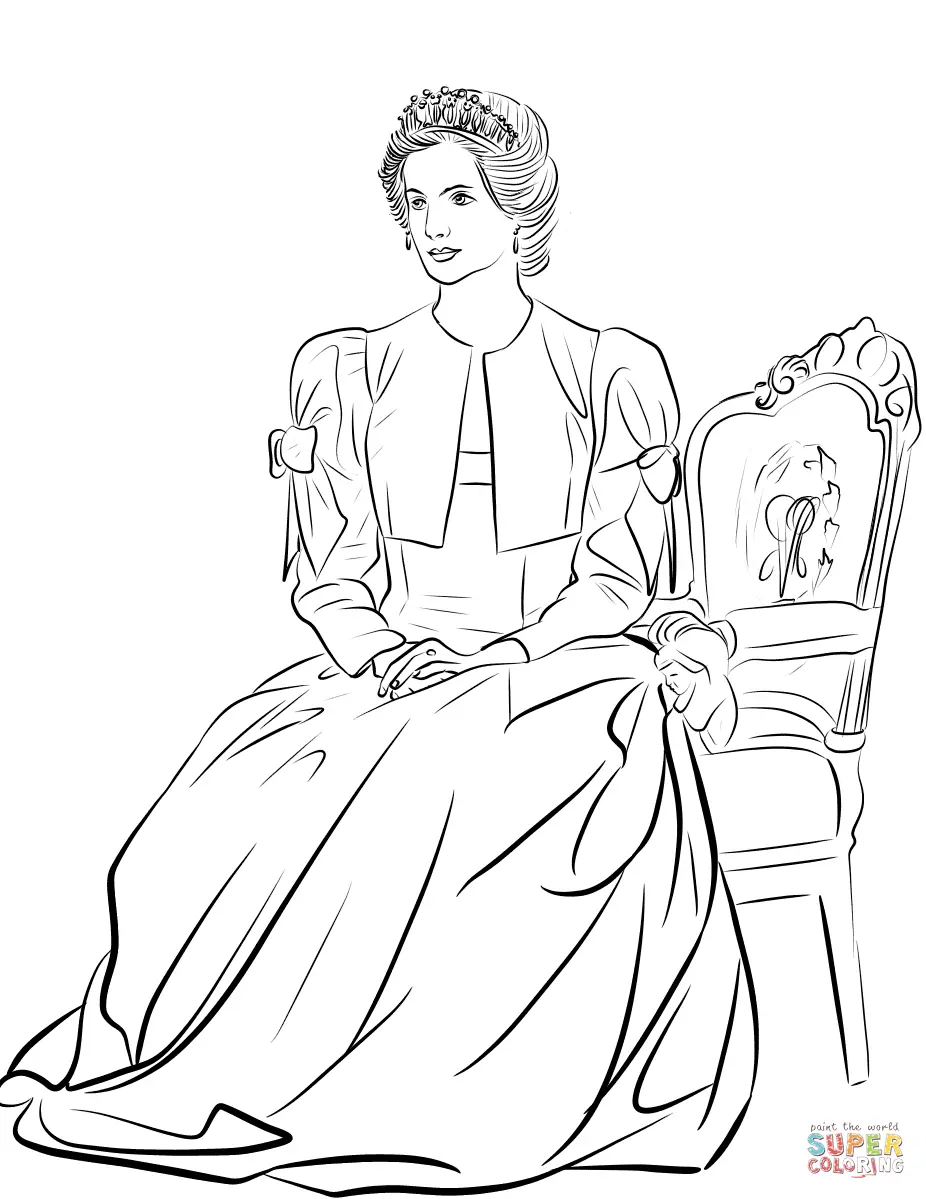 Princess Diana Coloring Pages