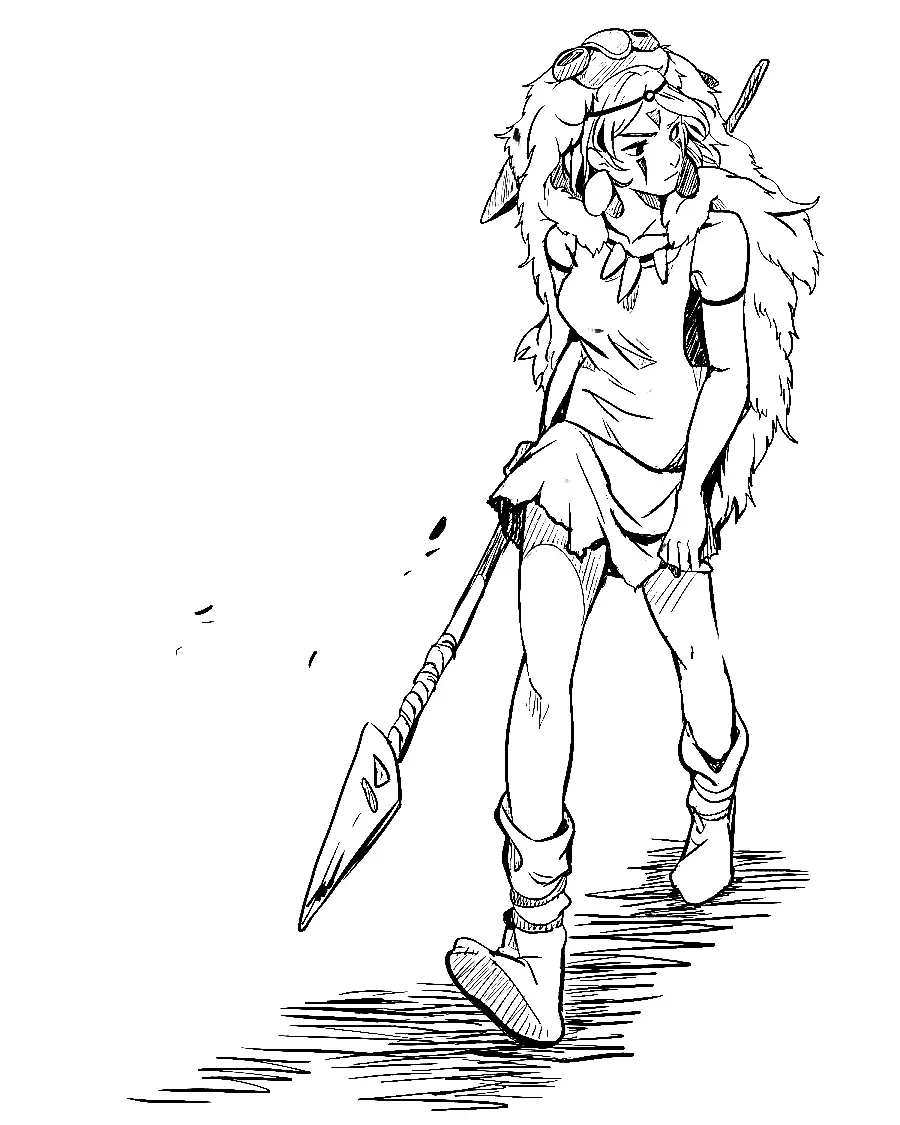 Prinzessin Mononoke Ausmalbilder 16