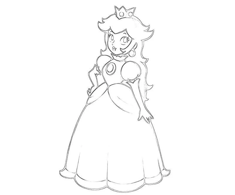 Prinzessin Peach Ausmalbilder 14