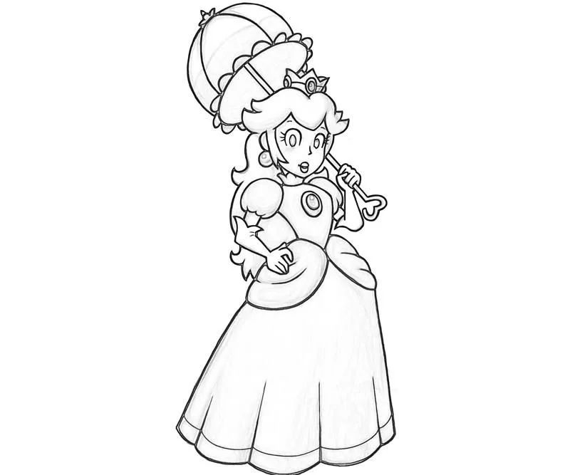 Prinzessin Peach Ausmalbilder 2