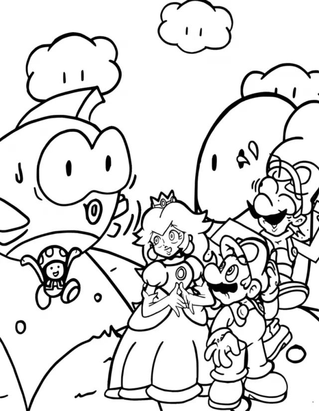La Princesa Peach Para Colorear 24