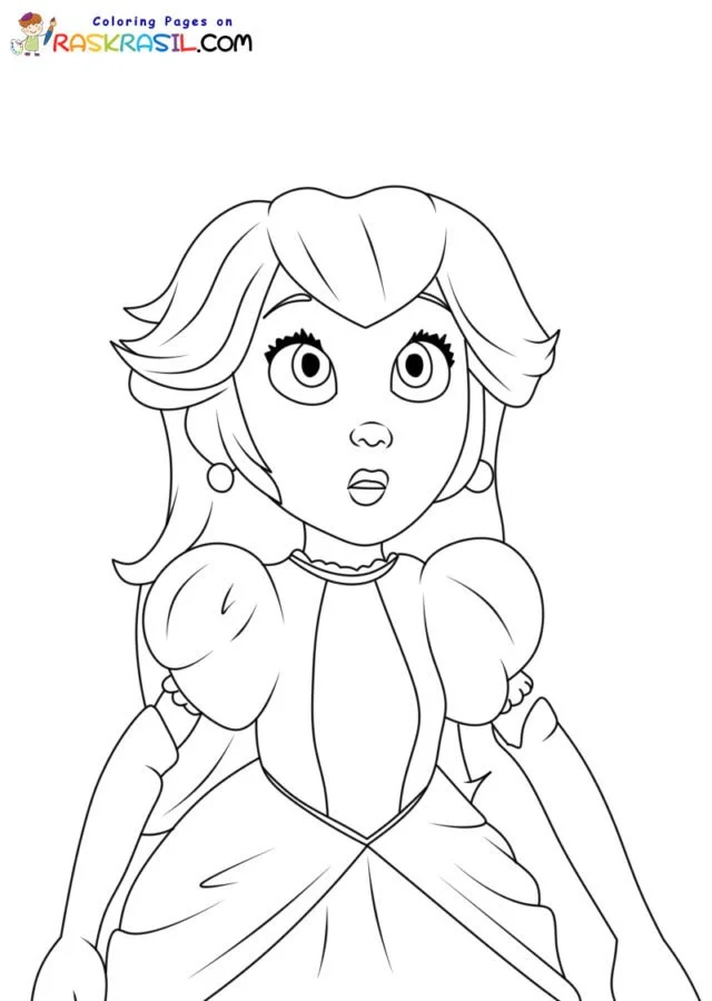 La Princesa Peach Para Colorear 32