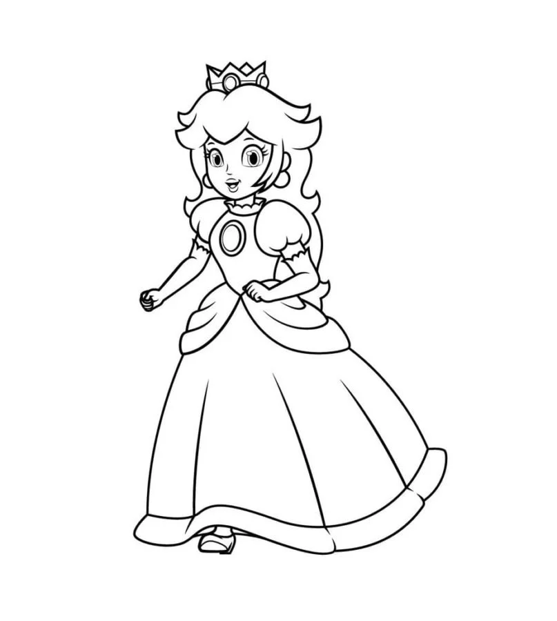 Desenhos de Princess Peach Para Colorir 37