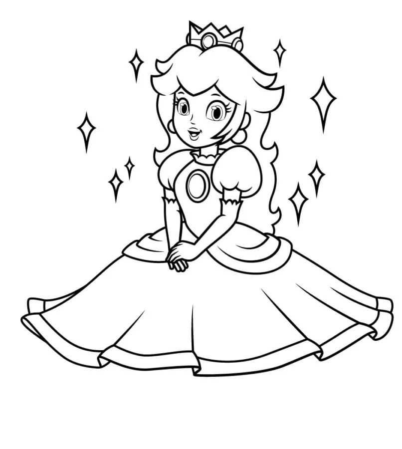 Desenhos de Princess Peach Para Colorir 48