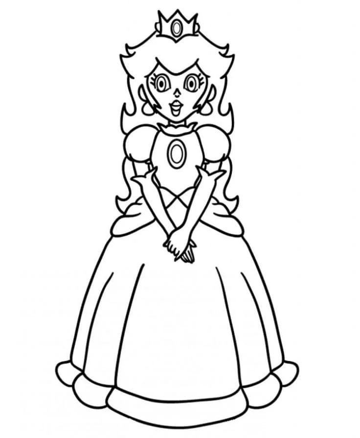 Desenhos de Princess Peach Para Colorir 50