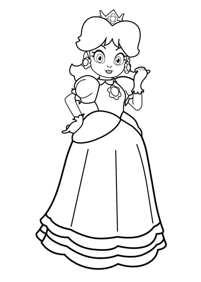 Princess Peach Coloring Pages 53