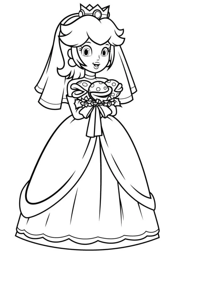 La Princesa Peach Para Colorear 54