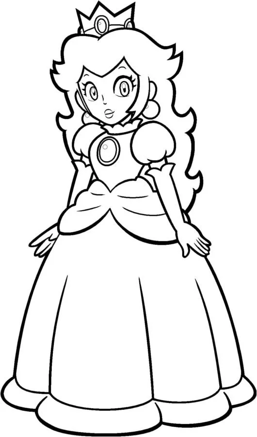 La Princesa Peach Para Colorear 73