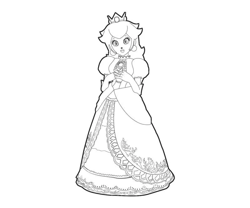 La Princesa Peach Para Colorear 78