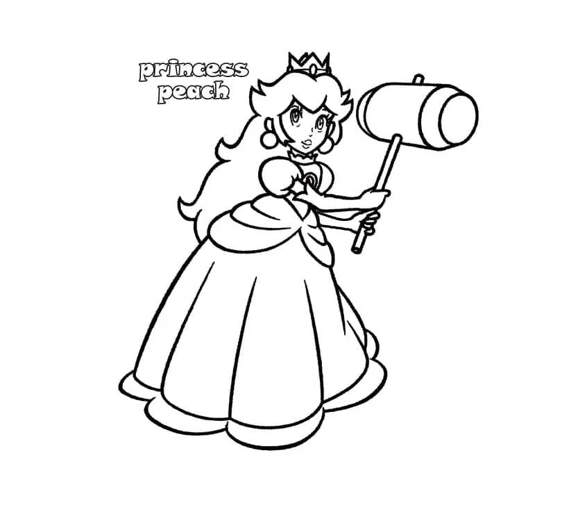 Princess Peach Coloring Pages 82