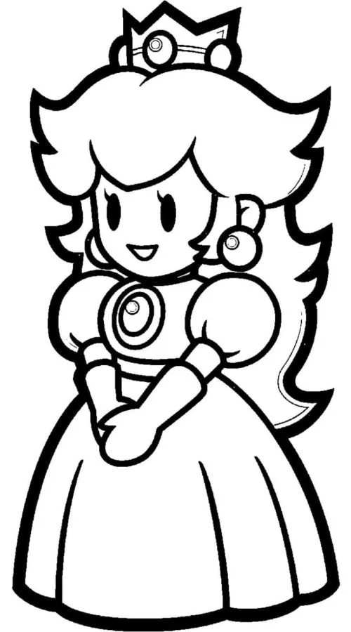 La Princesa Peach Para Colorear 87
