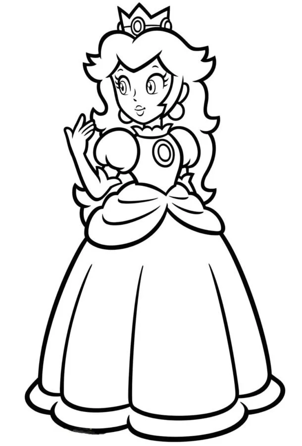Princess Peach Coloring Pages 93