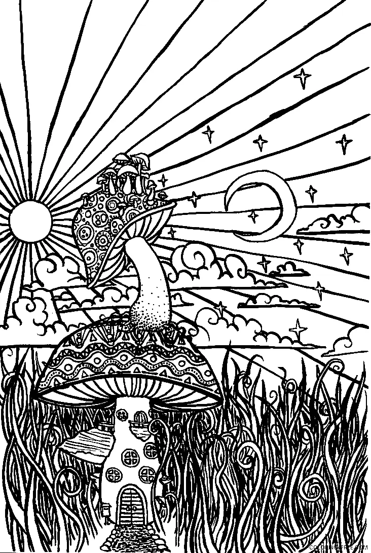 Psychedelische Ausmalbilder 12
