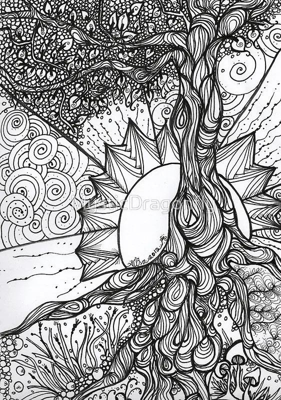 Psychedelische Ausmalbilder 34