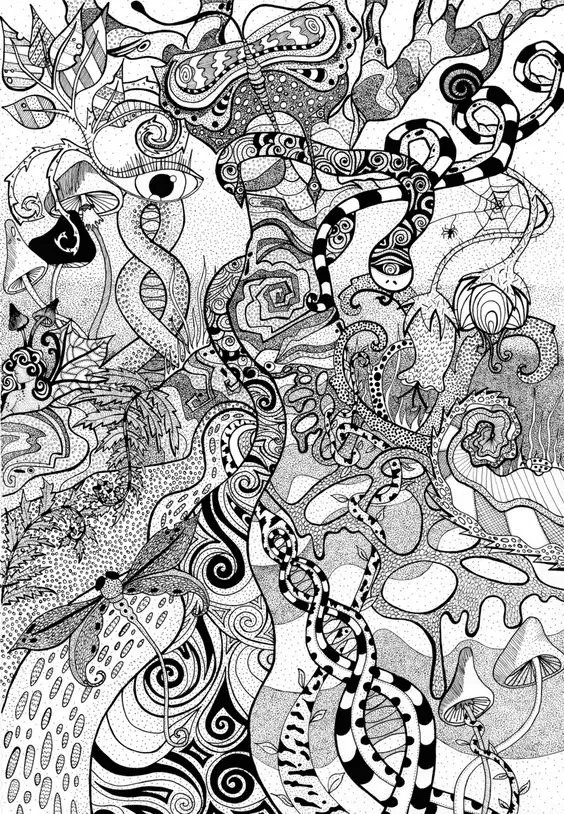 Psychedelische Ausmalbilder 41