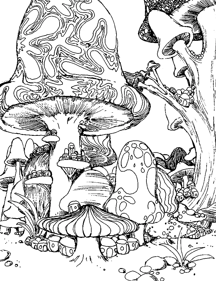 Psychedelische Ausmalbilder 6