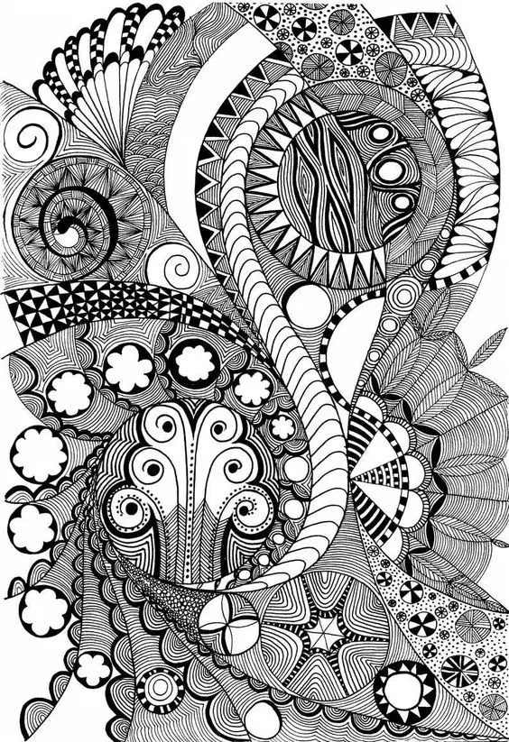 Psychedelische Ausmalbilder 63