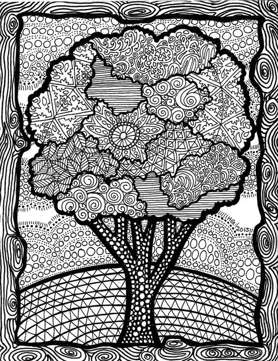 Psychedelische Ausmalbilder 68