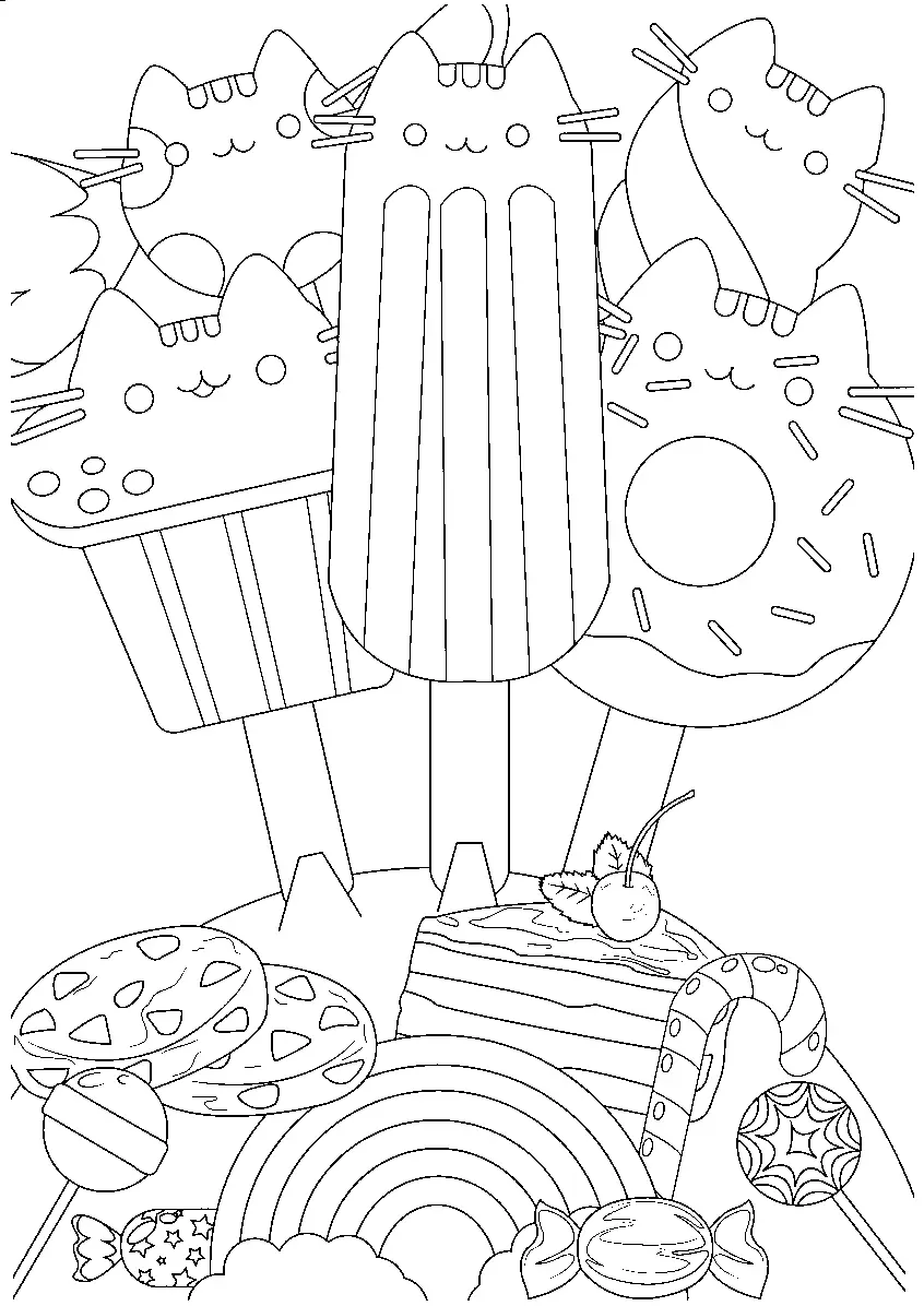 Pusheen Coloring Pages 122