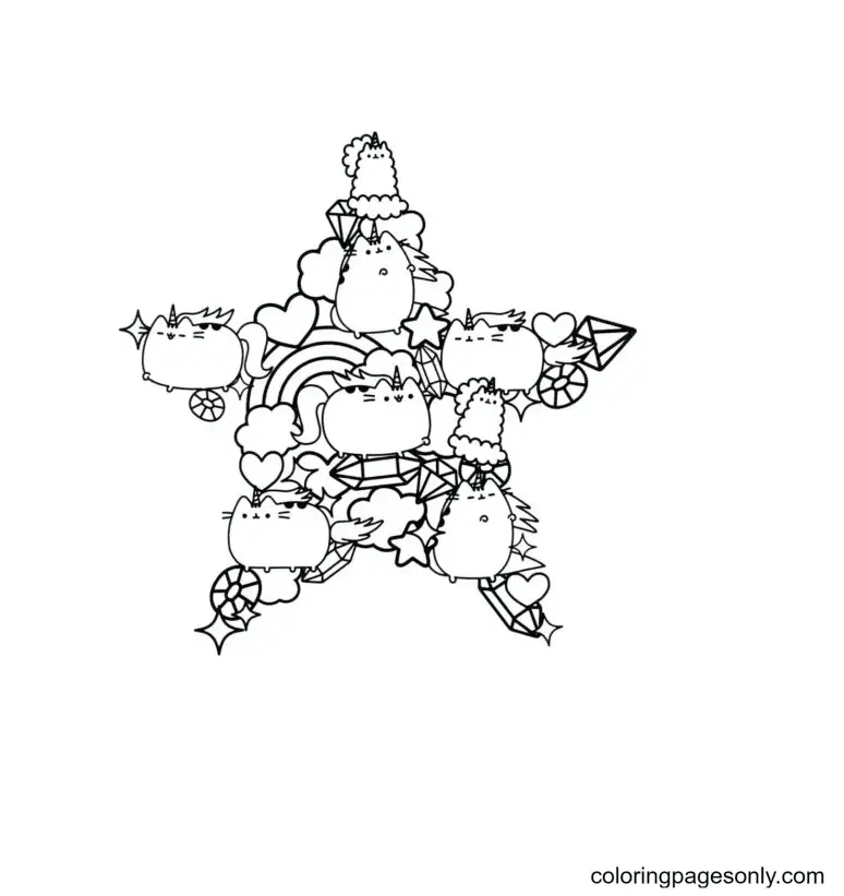 Pusheen Coloring Pages 141