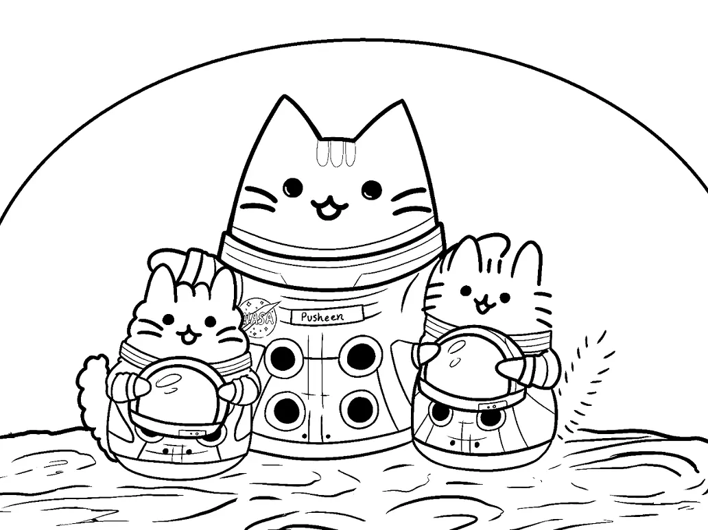 Pusheen Coloring Pages 200