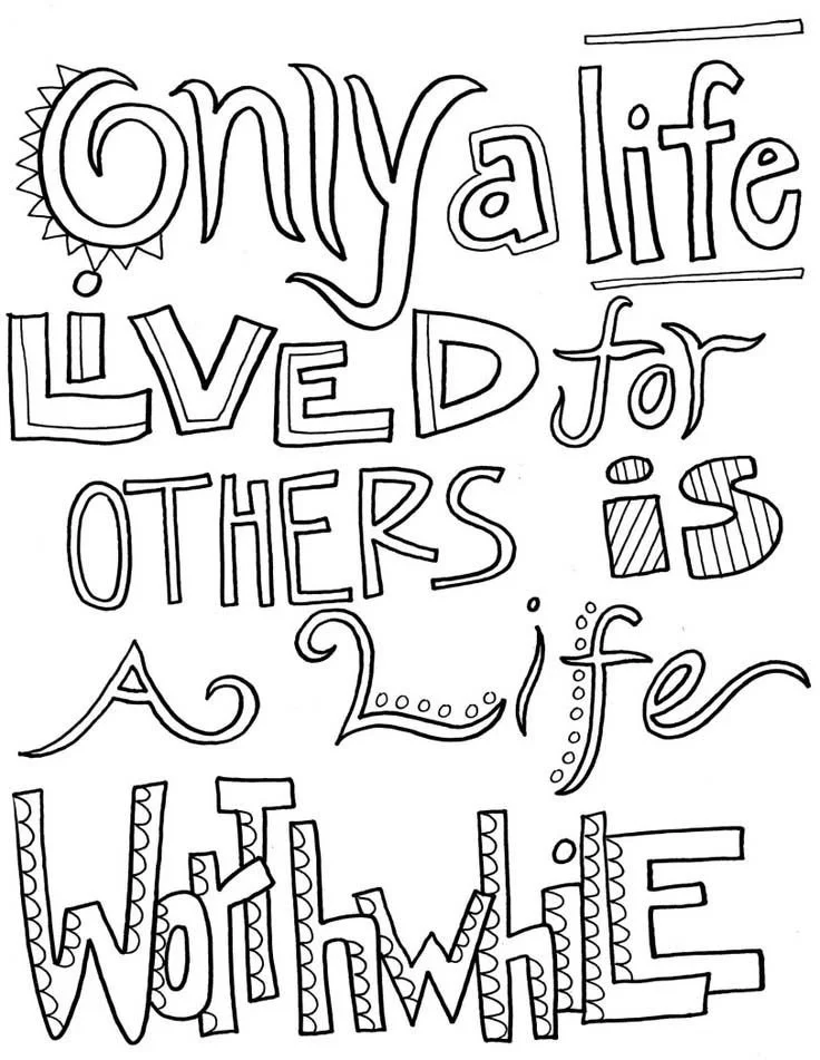 Quote Coloring Pages 2
