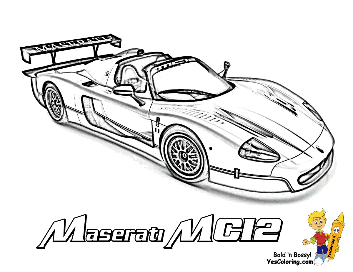 Racing Car Coloring Pages 8
