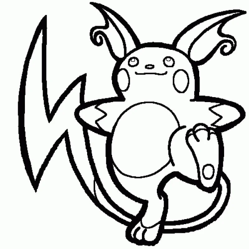 Raichu Para Colorear 12