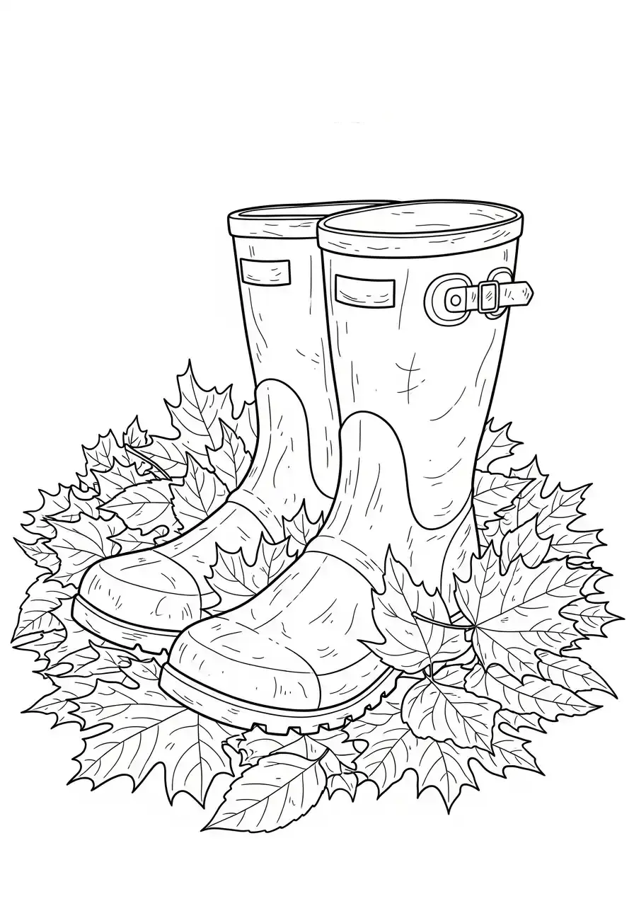 Botas de Lluvia para Colorear 2