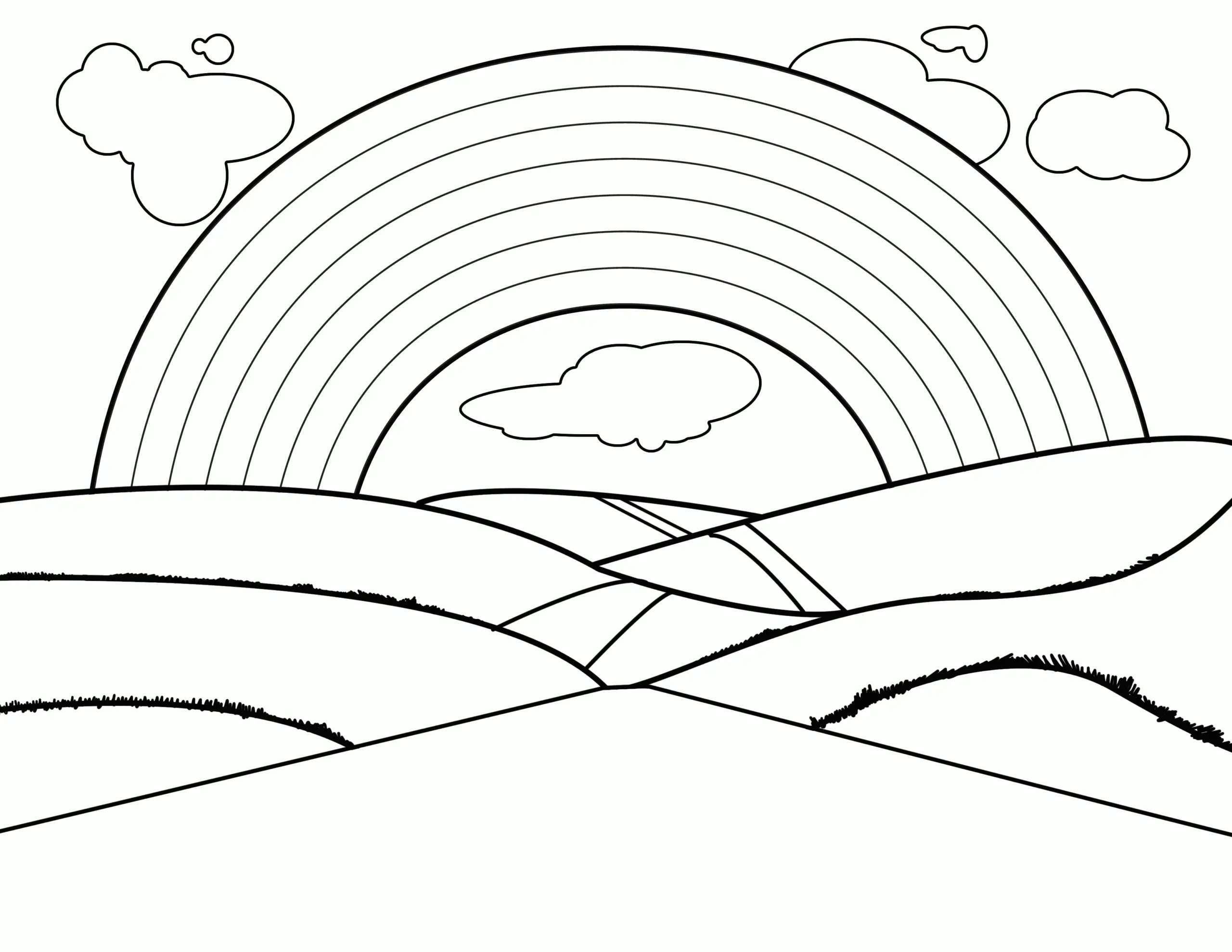 Rainbow and Pot of Gold Coloring Pages 24