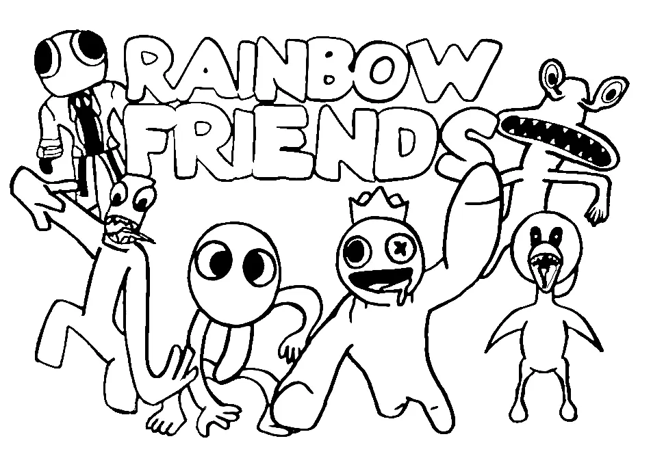 Regenbogenfreunde 2 Ausmalbilder 4