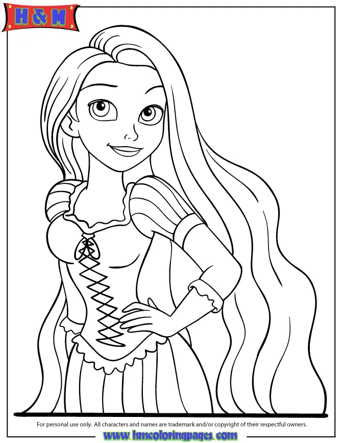 Rapunzel Para Colorear 13