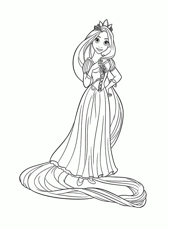 Rapunzel Para Colorear 18