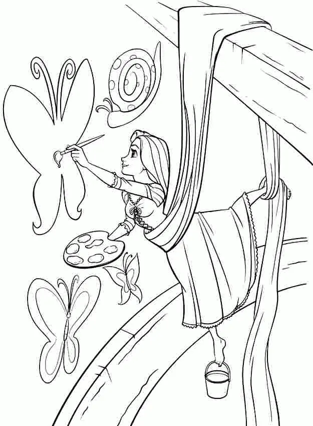 Rapunzel Para Colorear 26