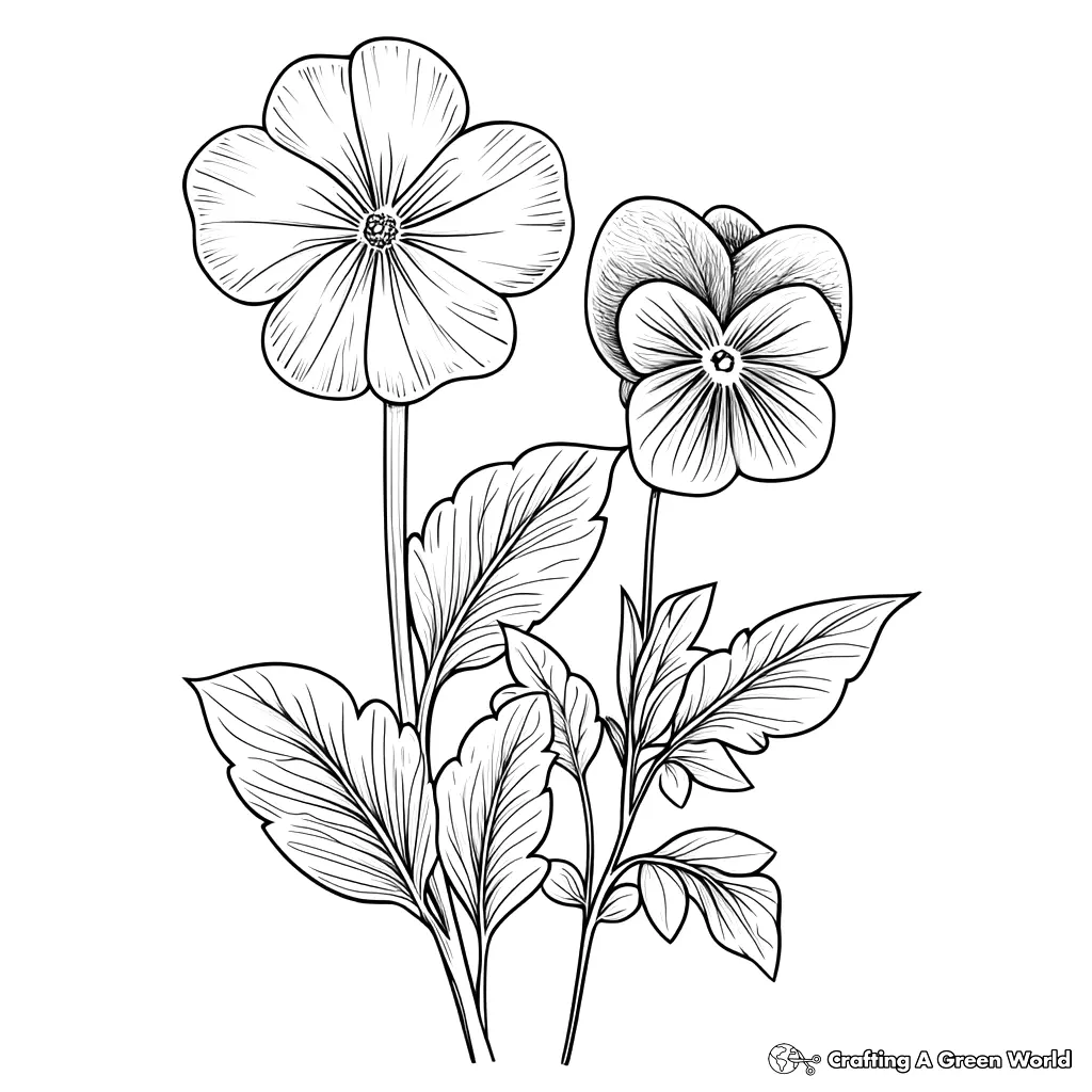 Realistic Flower Coloring Pages 122