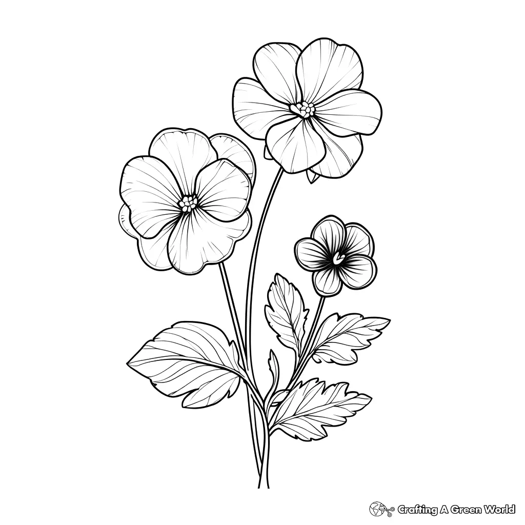 Realistic Flower Coloring Pages 123