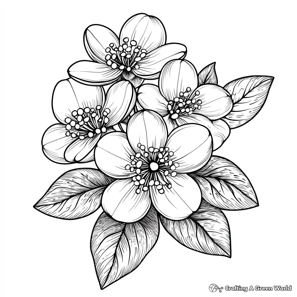 Realistische Blumen Ausmalbilder 148