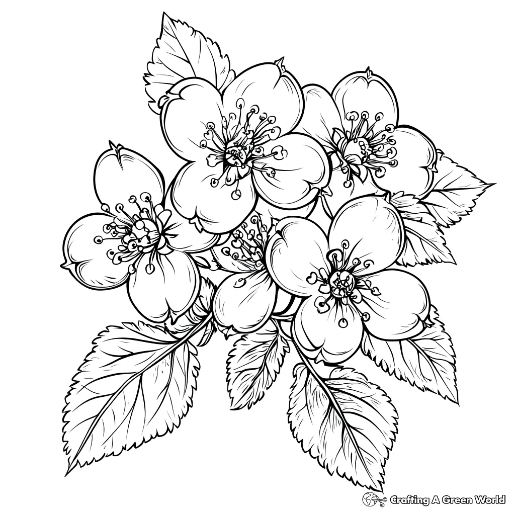 Realistic Flower Coloring Pages 151