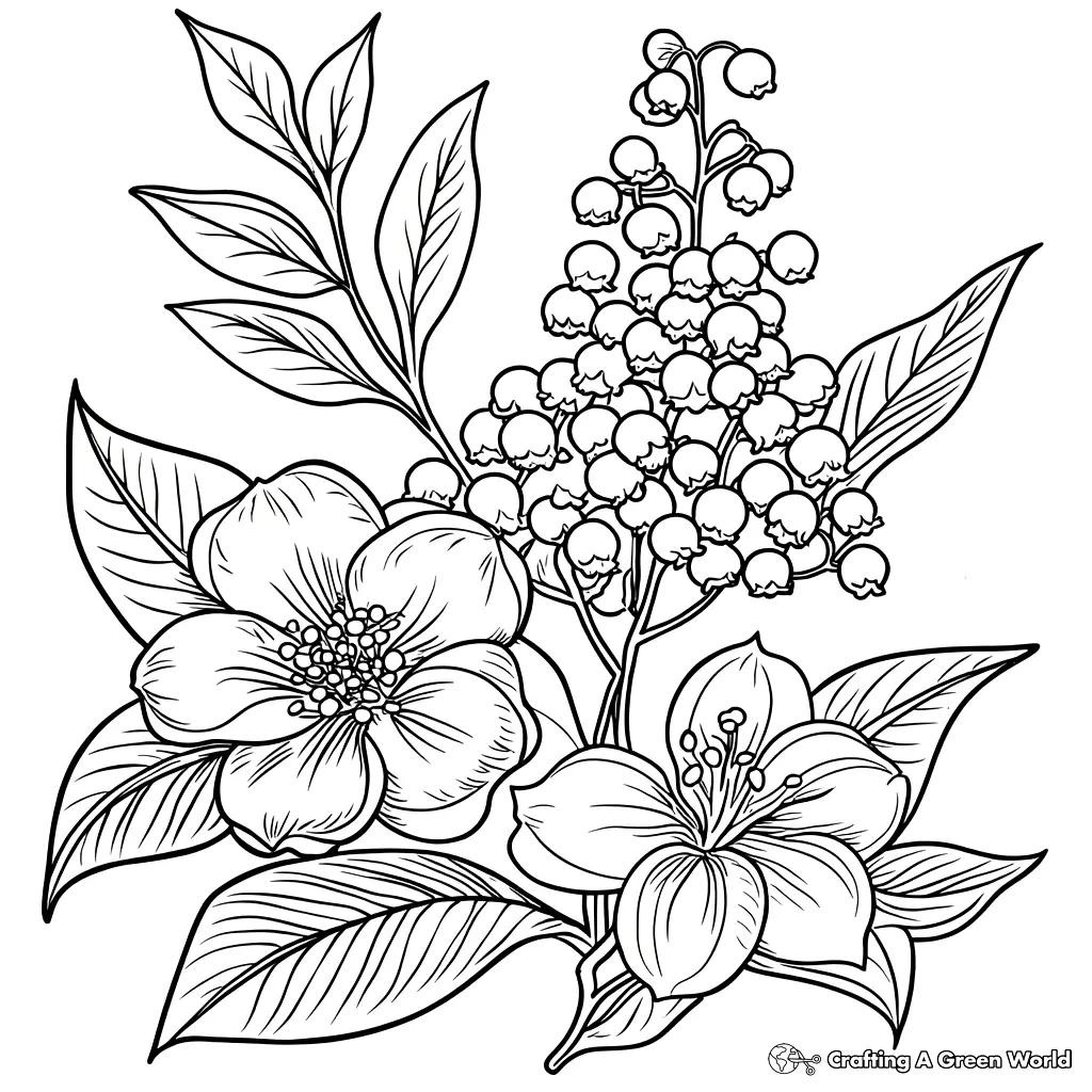 Realistic Flower Coloring Pages 153
