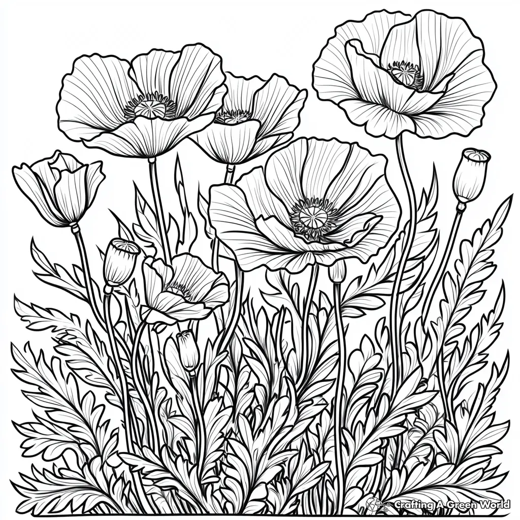 Flores Realistas para Colorir 174