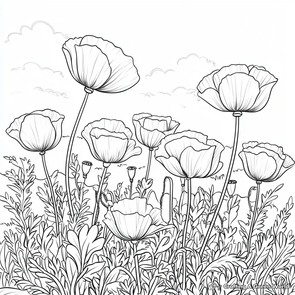 Realistic Flower Coloring Pages 175