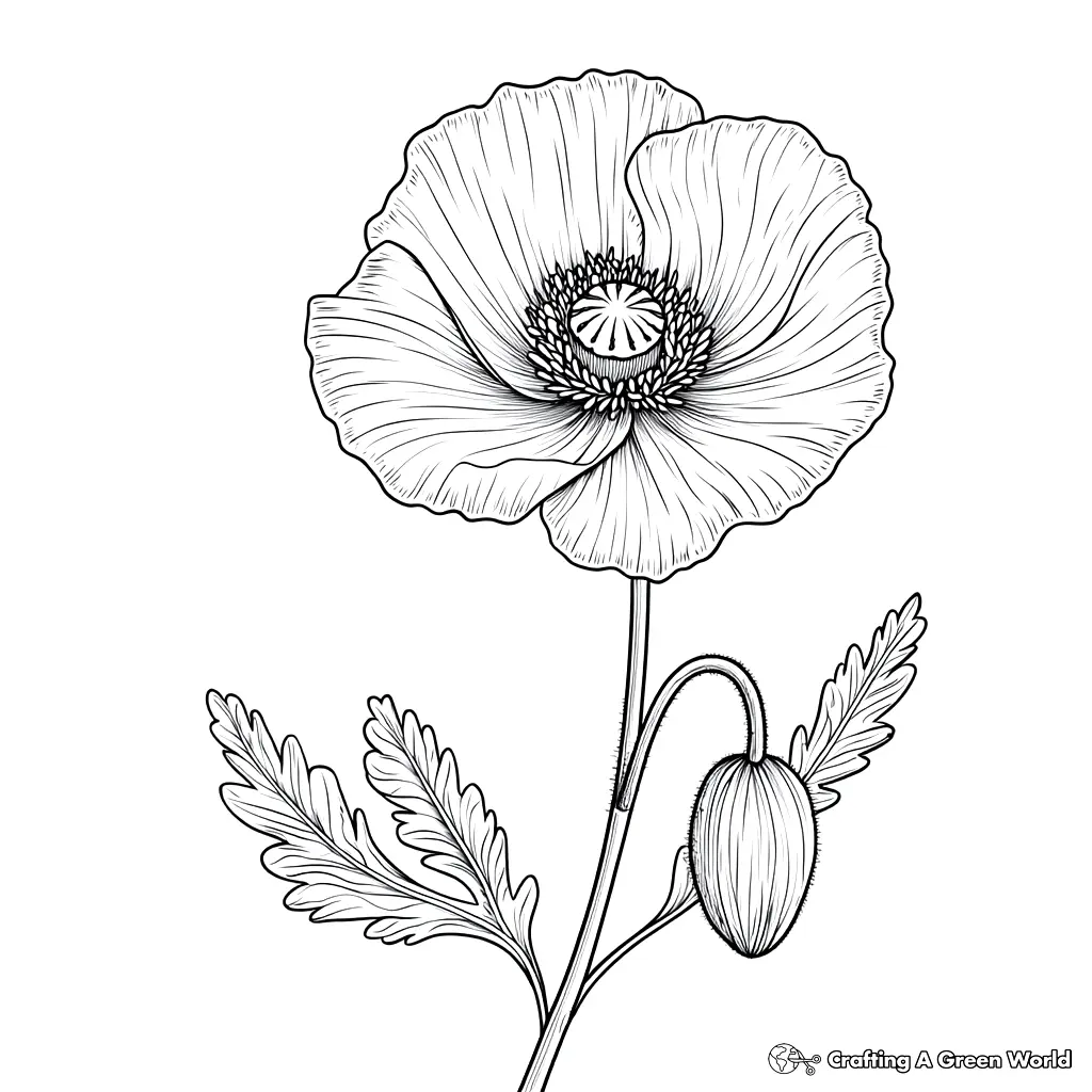 Realistic Flower Coloring Pages 179