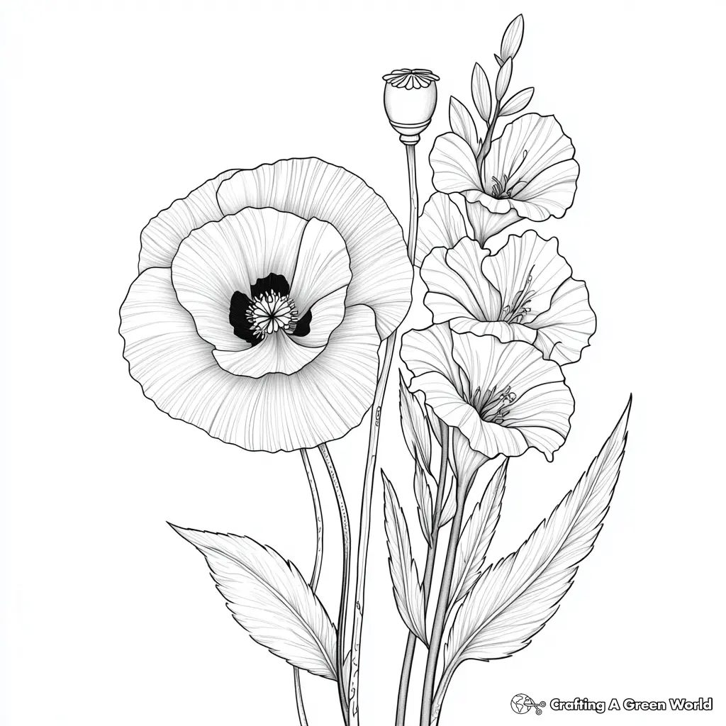 Realistic Flower Coloring Pages 184