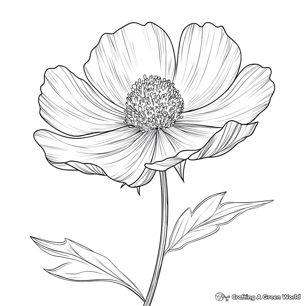 Realistic Flower Coloring Pages 199