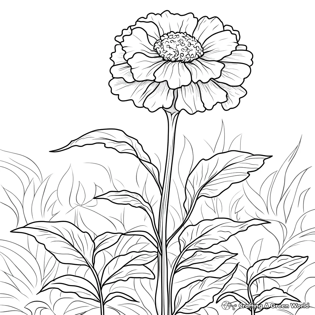 Realistische Blumen Ausmalbilder 203