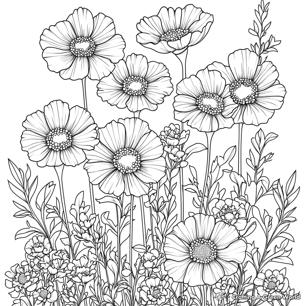 Flores Realistas para Colorir 208