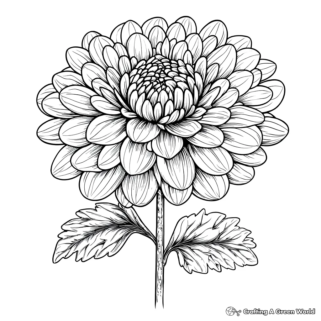 Realistic Flower Coloring Pages 211
