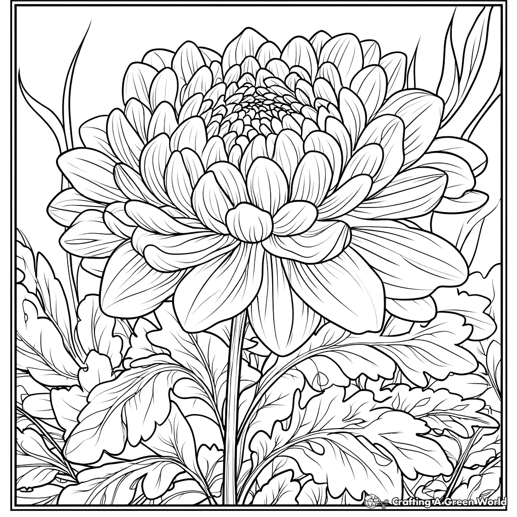 Realistic Flower Coloring Pages 212