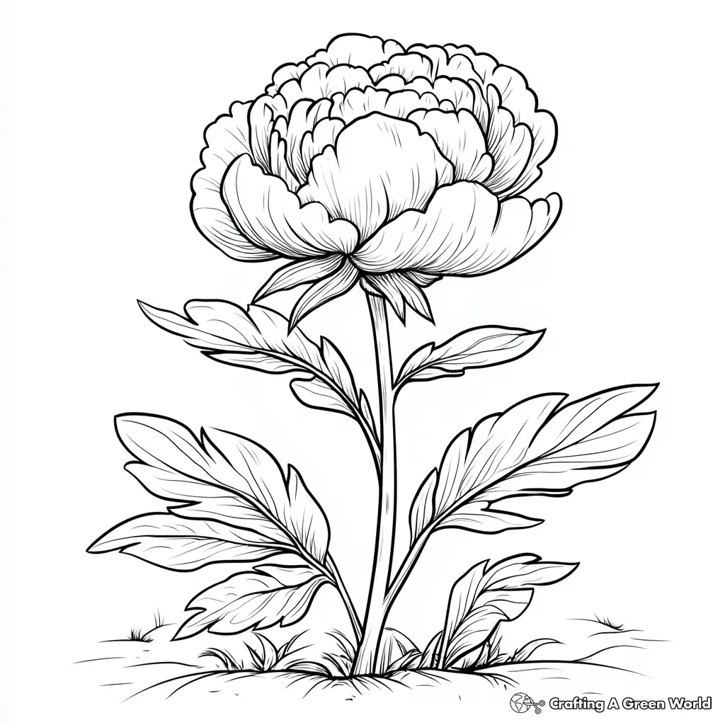 Realistische Blumen Ausmalbilder 219